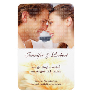 Hochzeit Speichern Sie das Datum Premium-Magnet Magnet