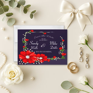 Hochzeit Speichern Sie den Date Poppy Frame Save The Date