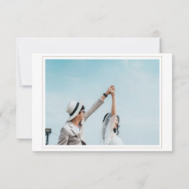 Hochzeit Speichern Sie die Datumskarte mit Foto-UA RSVP Karte