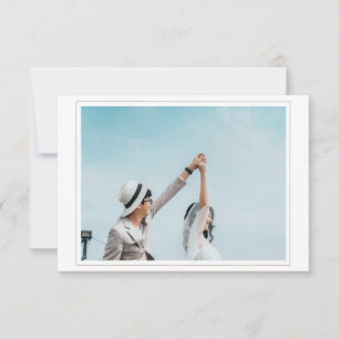 Hochzeit Speichern Sie die Datumskarte mit Foto-UA RSVP Karte
