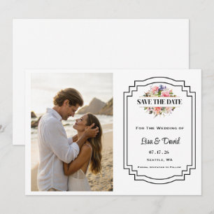 Hochzeit Speichern Sie die Datumskarte Mitteilungskarte