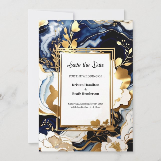 Hochzeit Speichern Sie die Datumskarte Save The Date (Vorderseite)