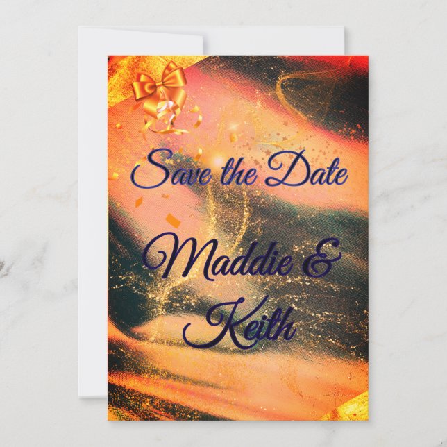 Hochzeit Speichern Sie die Datumskarte Save The Date (Vorderseite)
