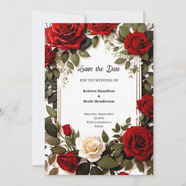 Hochzeit Speichern Sie die Datumskarte Save The Date (Vorderseite)