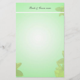 Hochzeit stationär.Gelbe Tulpe-Blume Briefpapier