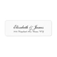 Hochzeit Stilvolle Handschrift Schwarz-weiß Elegan