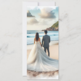 Hochzeit Strand Paar Einladung