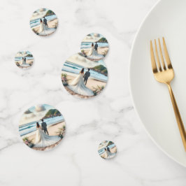 Hochzeit Strand Paar Konfetti