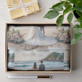 Hochzeit Strand Paar Seidenpapier
