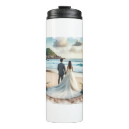 Hochzeit Strand Paare Thermosbecher