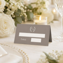 Hochzeit taupe elfenbein monogramm Kranz