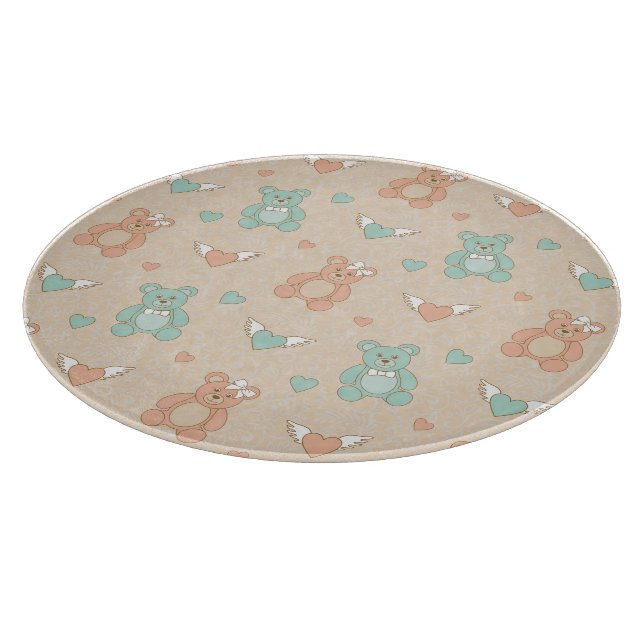 Hochzeit-Teddys Schneidebrett (Ecke)