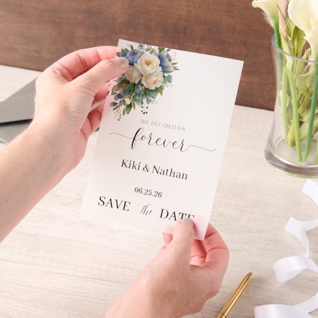 Hochzeit Termin Merkblatt Vellum Overlay (Handgehalten)