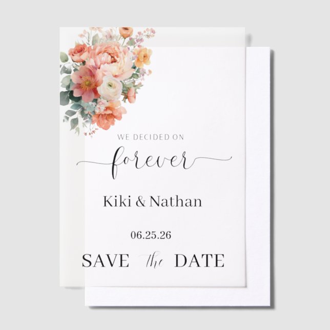 Hochzeit Termin Merkblatt Vellum Overlay (Versetzt)
