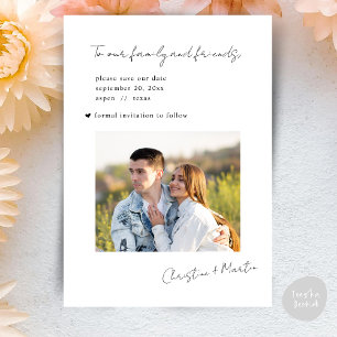Hochzeit Termin merken Modern Minimalistisch Saube Save The Date