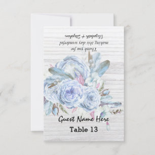 Hochzeit Tischnummer Escort Boho Blume White Wood