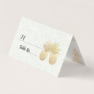Hochzeit Tischnummer Escort Gold Ananas Couple