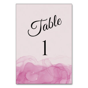 Hochzeit Tischnummer-Rosa Tischnummer