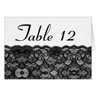 Hochzeit Tischnummer Vintage Schwarze Spitze