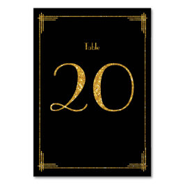 Hochzeit Tischnummern Gold Sequins Art Deco 20