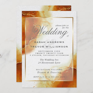 HOCHZEIT   Topaz Abstrakter Marmor Einladung