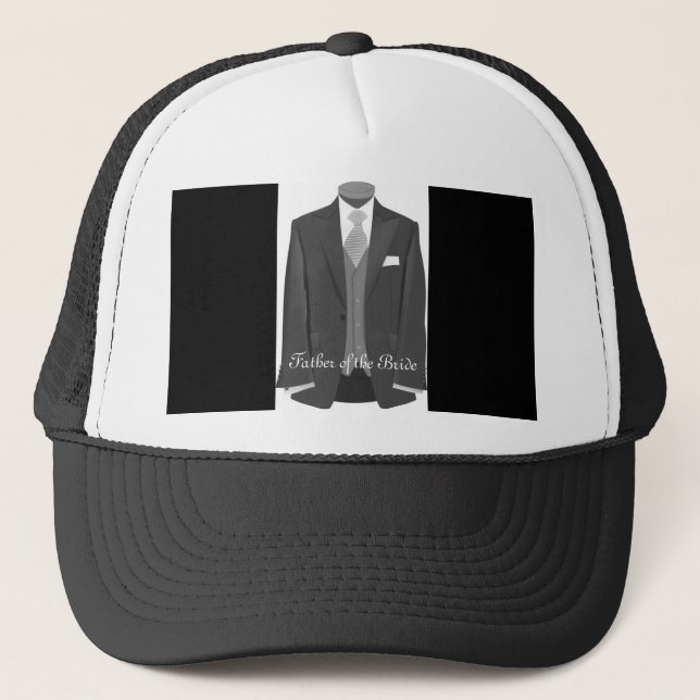 Hochzeit Tuxedo Vater der Bride Hat Cap Truckerkappe (Vorderseite)