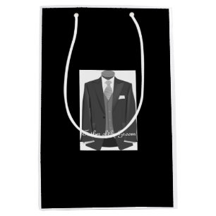 Hochzeit Tuxedo Vater der Groom Black Geschenktasc Mittlere Geschenktüte