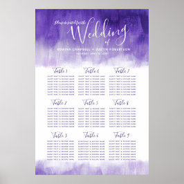 Hochzeit ultra violett lila abstrakter Tisch Plan Poster