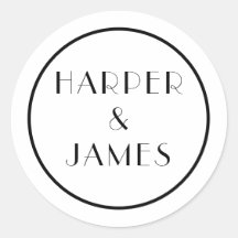 Hochzeit Umschlag Aufkleber im Pariser Stil