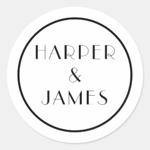 Hochzeit Umschlag Aufkleber im Pariser Stil