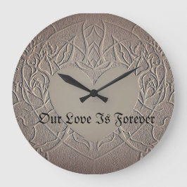 Hochzeit und ewige Liebeszeit Große Wanduhr