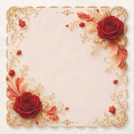 Hochzeit Untersetzer | Romantischer Luxus Braut-Ti