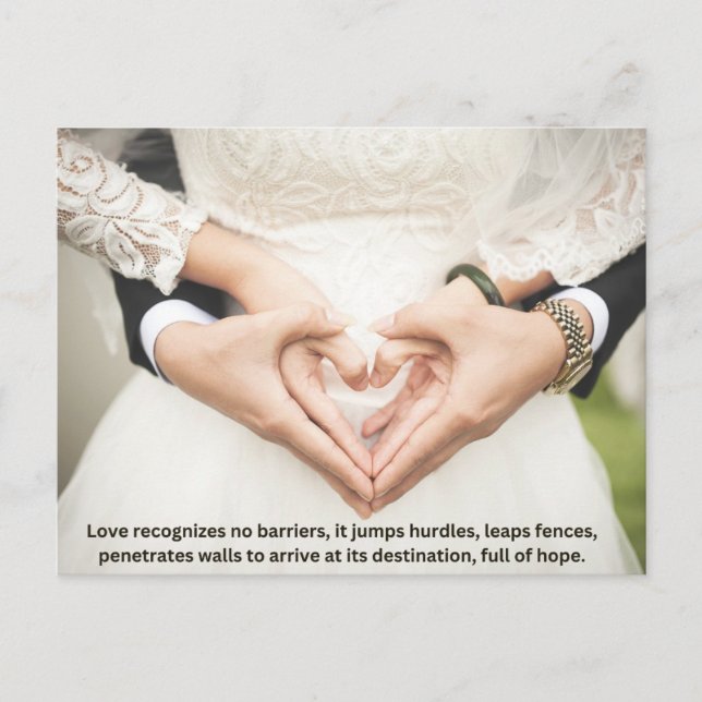 Hochzeit Valentinstag Geschenkkarte. Feiertagspostkarte (Vorderseite)