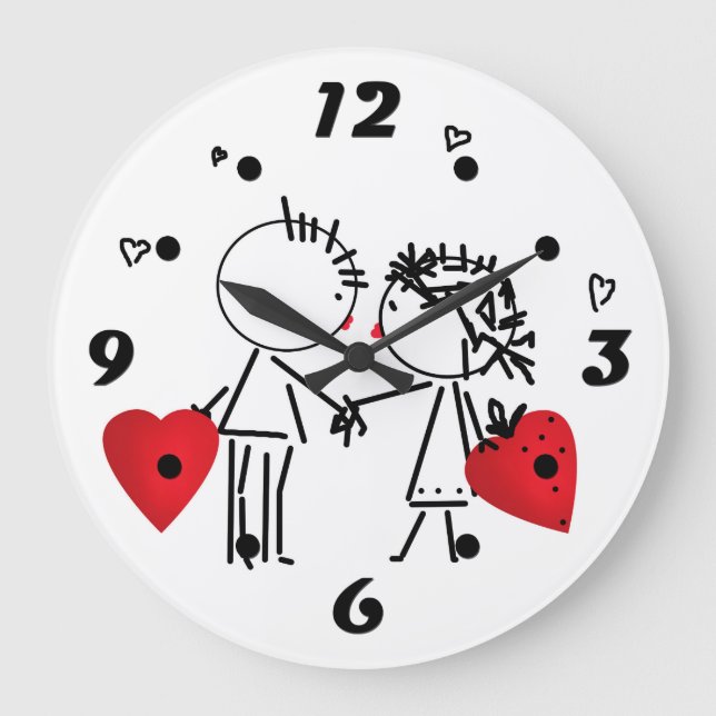 Hochzeit, Valentinstag Große Uhr (Vorderseite)