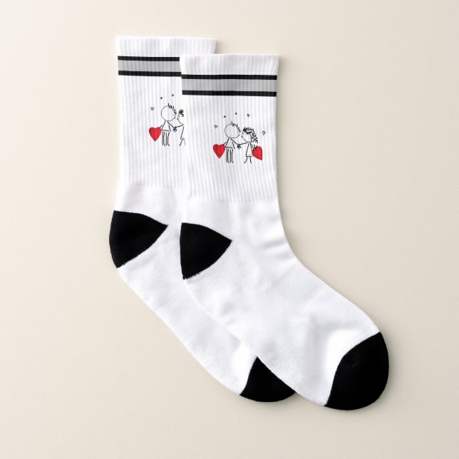 Hochzeit, Valentinstag Socken (Paar)