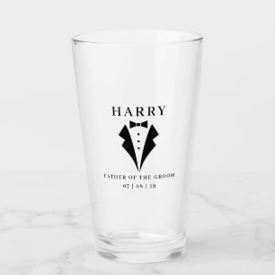 Hochzeit VATER DER GROOM Tuxedo Pint Glas