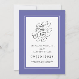 Hochzeit Verlobung Chic Elegant Trendy Periwinkle Save The Date