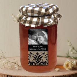 Hochzeit Verlobung Foto Damask Save the Date