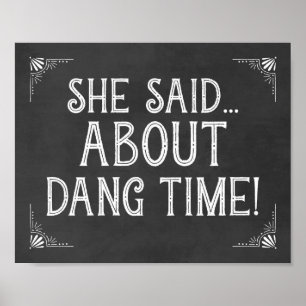 Hochzeit Verlobung Foto Prop Sign Sie sagte Ja Poster