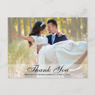 Hochzeit Vielen Dank, Bride & Groom Foto Postcard Postkarte