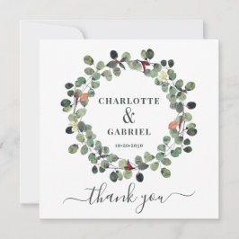 Hochzeit Vielen Dank Eukalyptus Greenery Dankeskarte