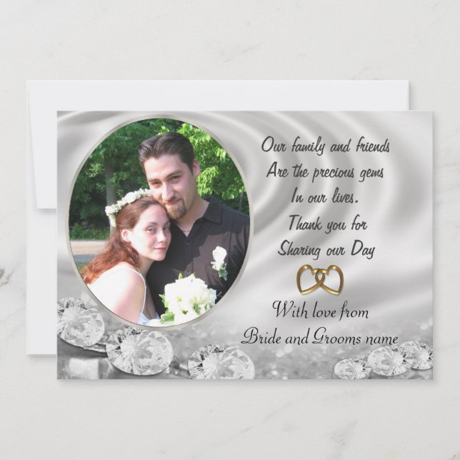 Hochzeit Vielen Dank für Ihre Favoriten mit Portra Dankeskarte (Vorderseite)