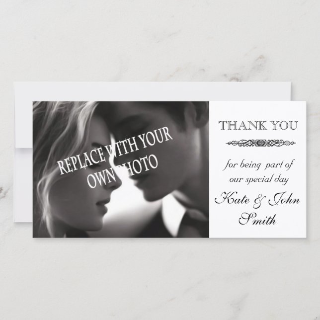 Hochzeit Vielen Dank für Ihre Fotokarte Vorlage (Vorderseite)