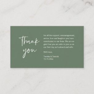 Hochzeit Vielen Dank für Ihre Teilnahme, modern mi Begleitkarte