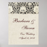 Hochzeit Vintage weiße Spitzen und Leinen