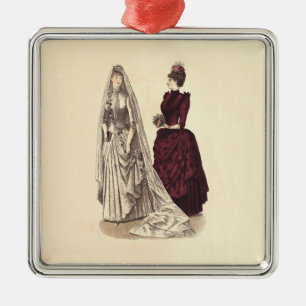 Hochzeit Vintager Brautparty-Bräute und Brautjungf Ornament Aus Metall