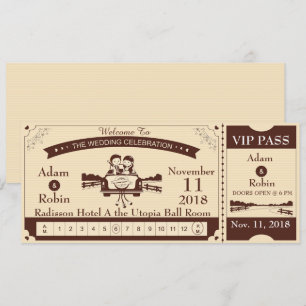 Hochzeit VIP-Pass Einladung