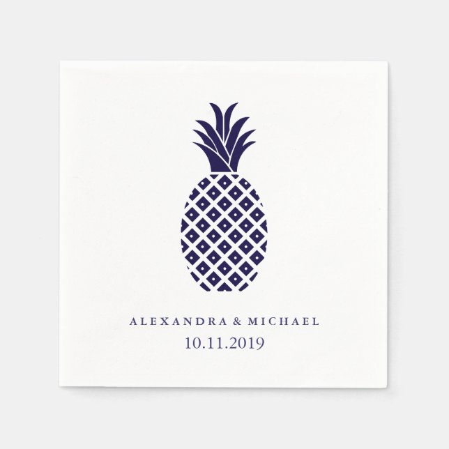 Hochzeit von Ananas Serviette (Vorderseite)