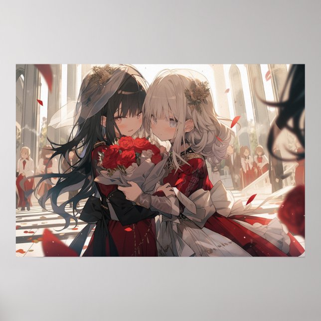 Hochzeit von Anime Lesbian Poster (Vorne)