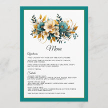 Hochzeit von aquamarinen und Goldfloralen